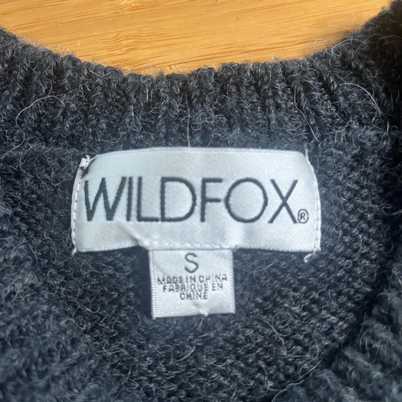 EUC Wildfox- Distressed Caffeine Machine Sweater in Dark Grey. Size S - Picture 4 of 7